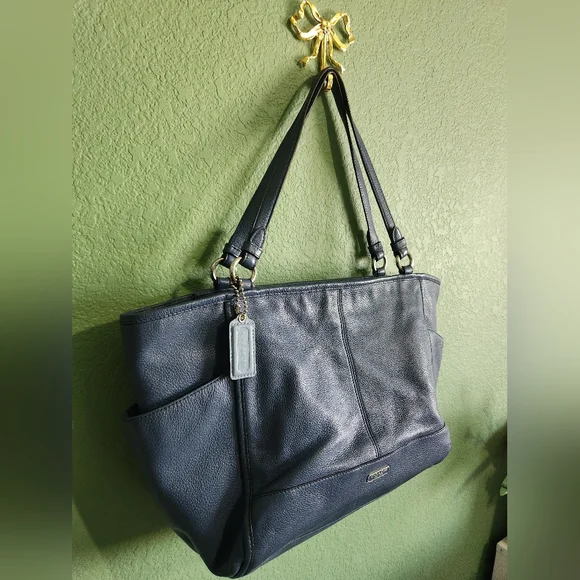 Coach Park Carrie Blue Leather Shoulderbag - Picture 5 of 15